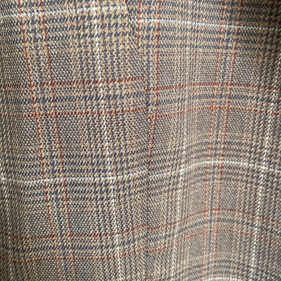 Harve Bernard Notched Lapel One Button Plaid Blazer Brown Color Women’s 8 - Picture 6 of 15
